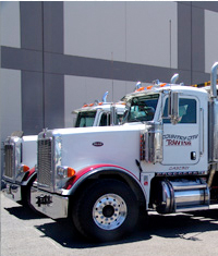 Trucks used by our towing company in Anaheim, CA