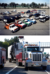 Trucks used by our towing company in Anaheim, CA